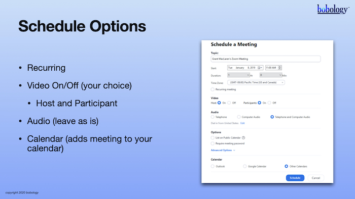Schedule and Invite in Zoom
